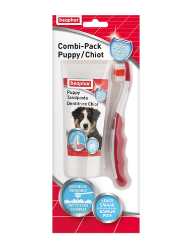 Beaphar Combi-pack puppy tandpasta en tandenborstel