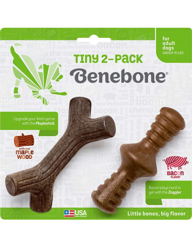 BeneBone 2- pack Maple wood & Bacon Zaggler